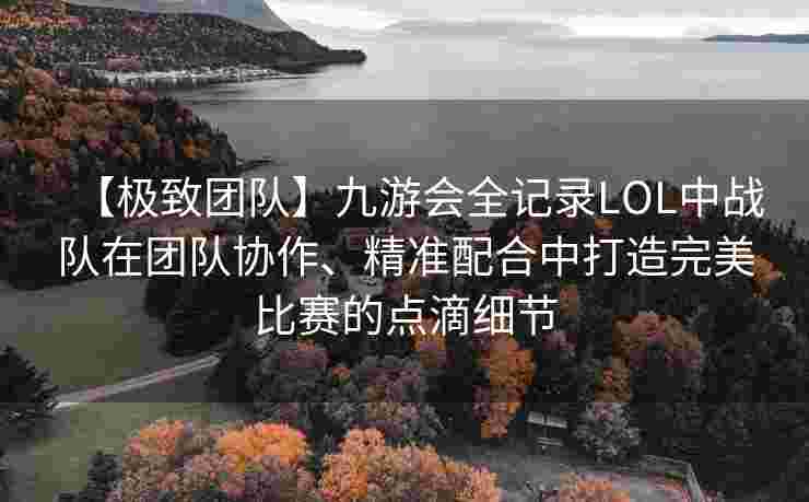 【极致团队】九游会全记录LOL中战队在团队协作、精准配合中打造完美比赛的点滴细节